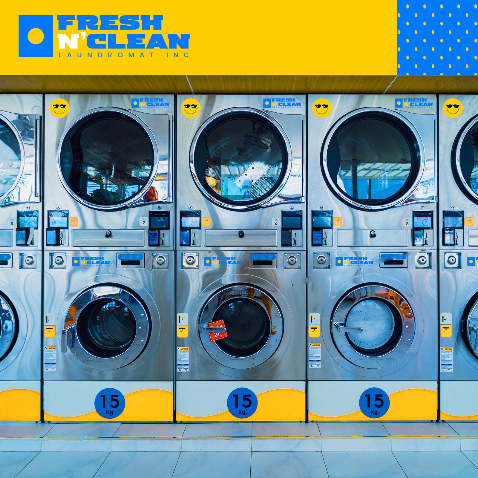 Clean washing machines ready to use